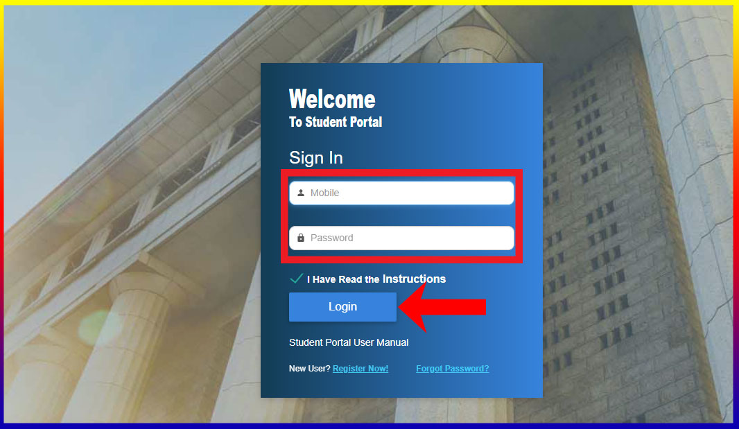 How to Login Into the Student Portal
